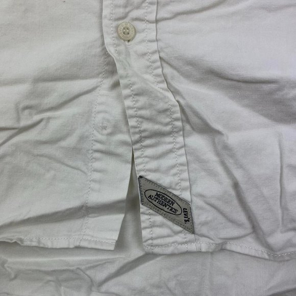 Levi’s White Full Sleeve Shirt Size Mens L - Picture 3 of 4
